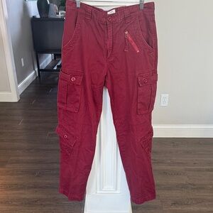 AK ARMY Like New men's maroon cargo pants 32